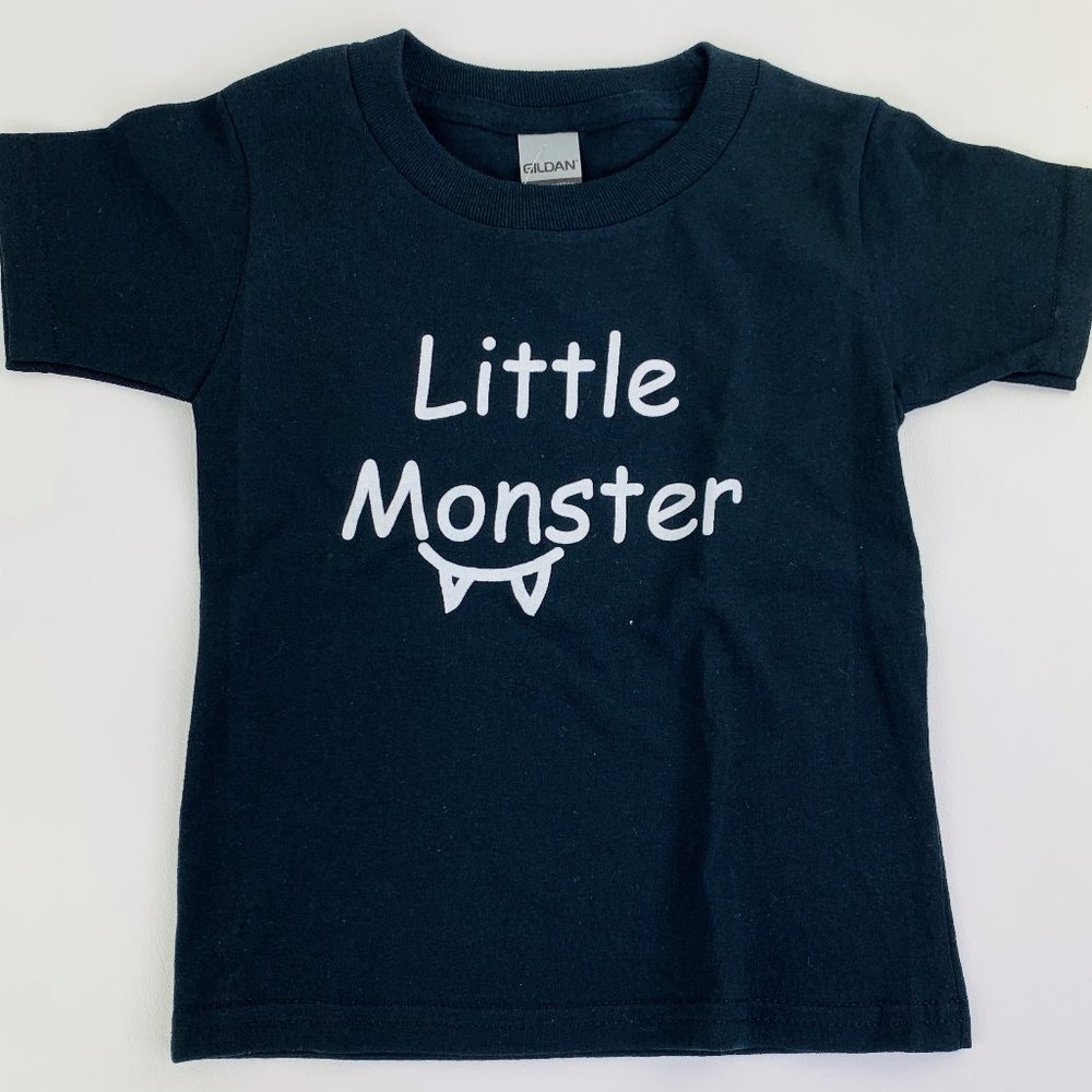 Unisex Toddler Kids Novelty Black Tee Shirt Top